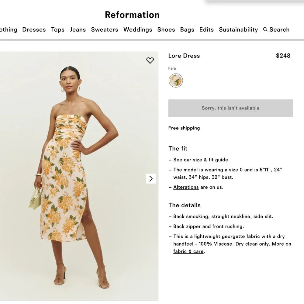 NWT Reformation Lore Dress - Picture 6 of 6